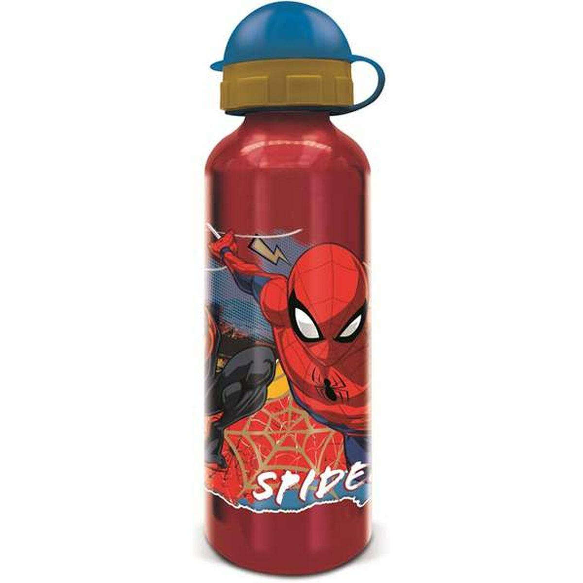 Spider-Man vandflaske - Moving Target, aluminium, 530 ml (rød)