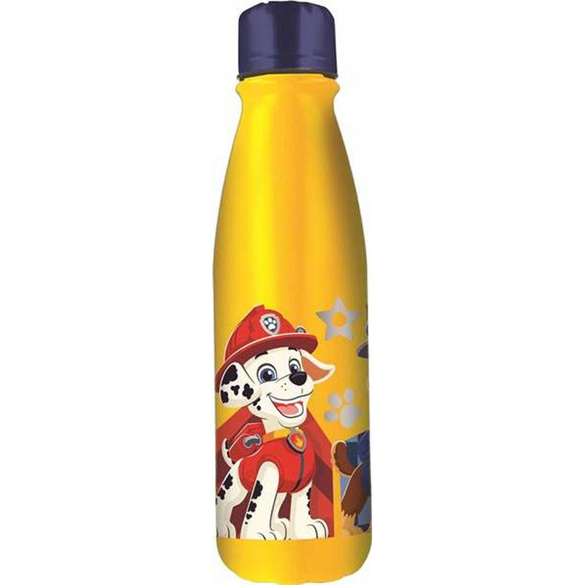 The Paw Patrol vandflaske - Rescue Pups, aluminium, 600 ml, gul