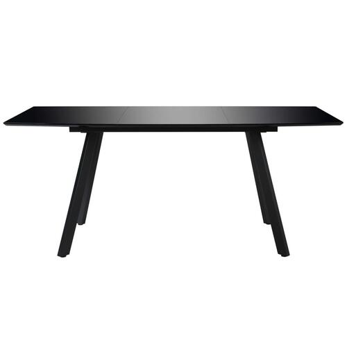 Spisebord 180 x 90 x 76 cm MDF sort højglans