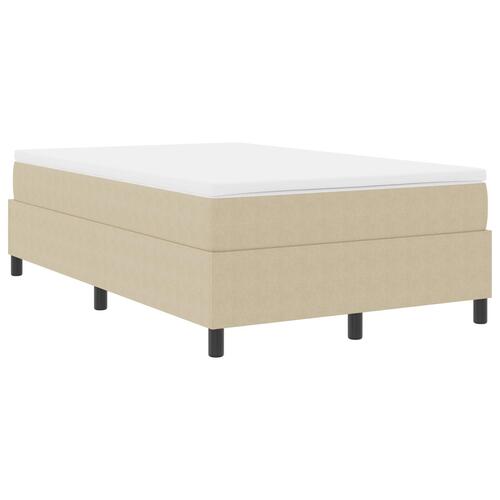 Box Spring Seng med Madras Lysegrøn Grå Lille Dobbel Corduroy