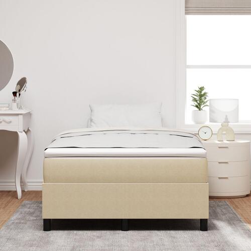 Box Spring Seng med Madras Lysegrøn Grå Lille Dobbel Corduroy