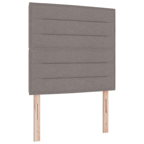 Box Spring Seng med madras Taupe Enkeltseng Stof
