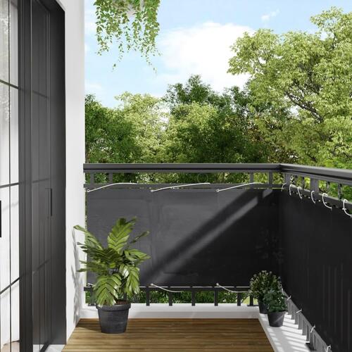 Altanafskærmning 75x700 cm 100 % polyester antracitgrå (OUTLET A)