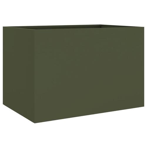 Plantekasse 62x40x39 cm koldvalset stål olivengrøn (OUTLET A)