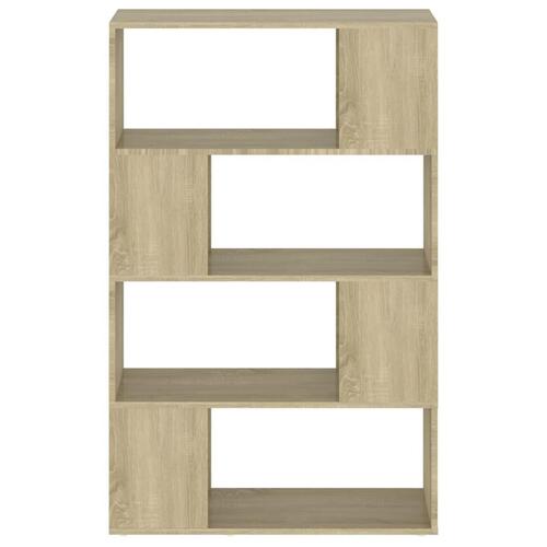 Bogreol/rumdeler 80x24x124,5 cm konstrueret træ sonoma-eg