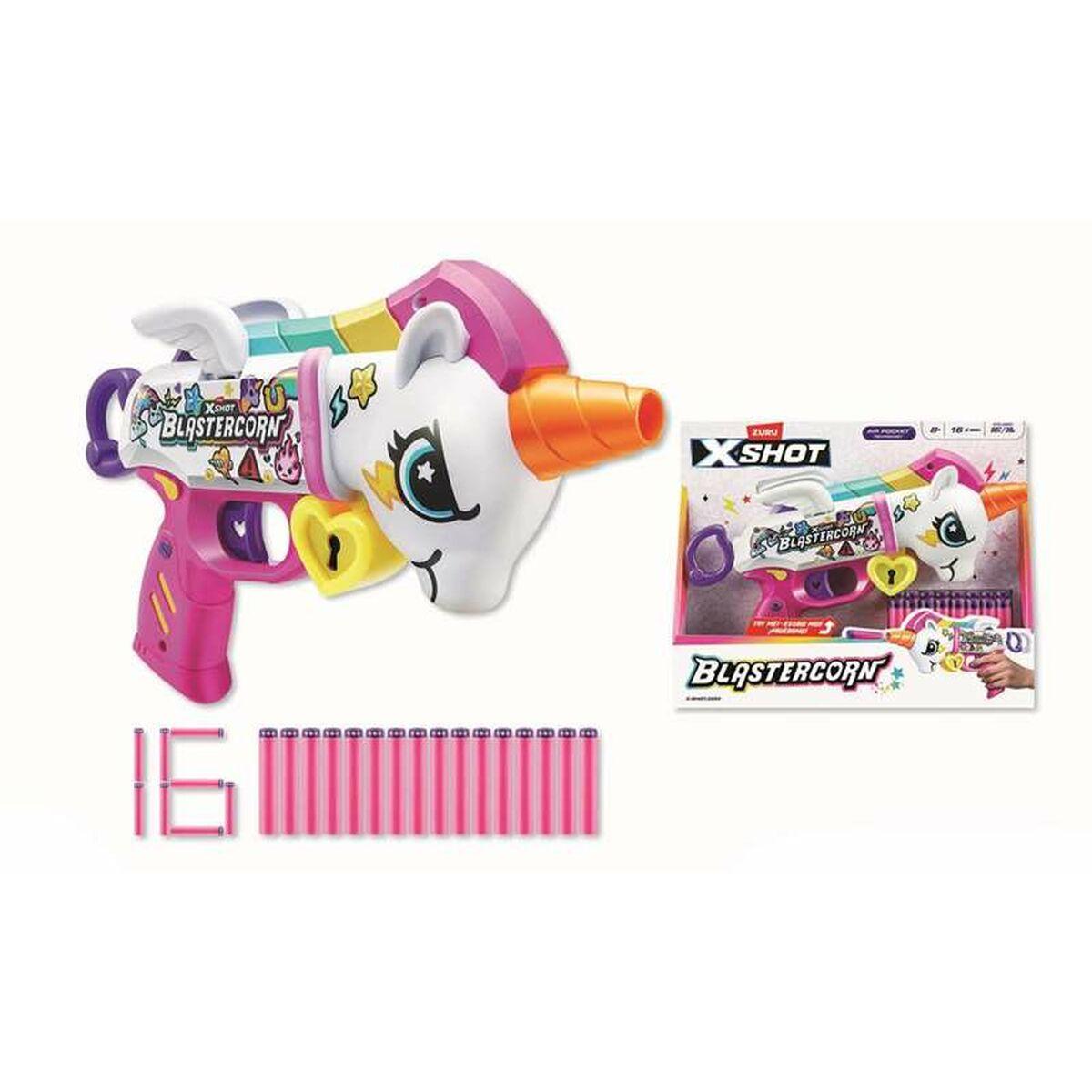 Zuru X-Shot Blastercorn Unicorn dartpistol - multifarvet billede