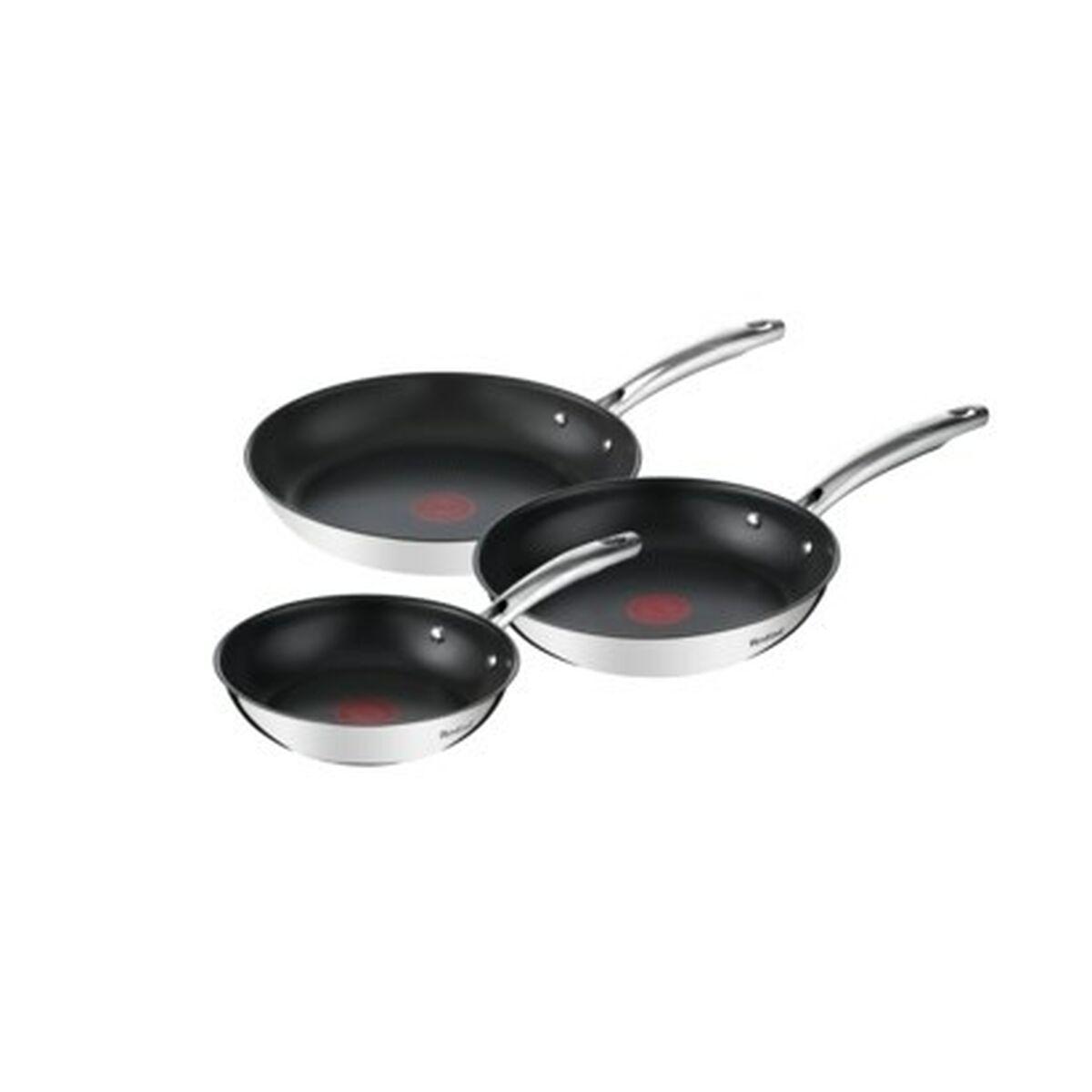 Stegepande Tefal G732S334 Sort Stål Rustfrit stål Ø 24 cm Ø 20 cm (3 enheder)