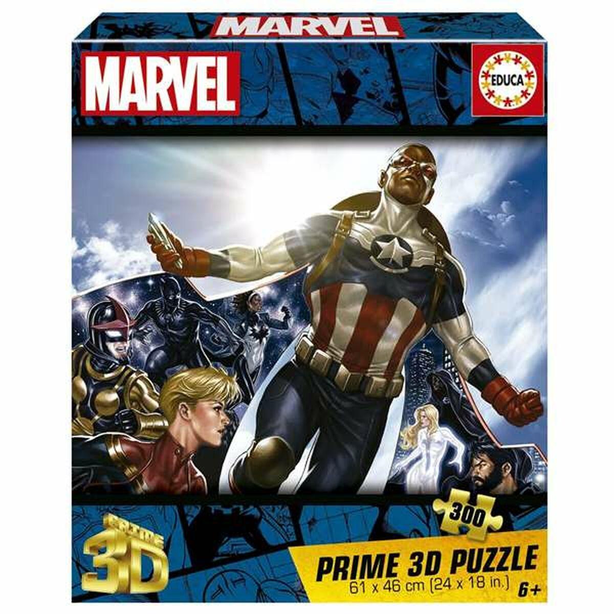 Educa Marvel 3D puslespil - 300 brikker, 61 × 46 cm