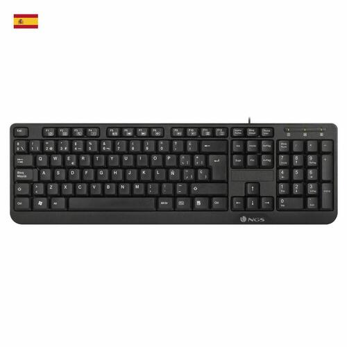 Tastatur NGS NGS-KEYBOARD-0344 Sort