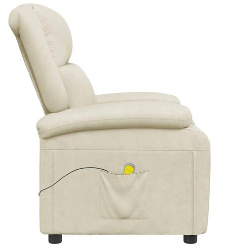 Massagestol kunstlæder cremefarvet