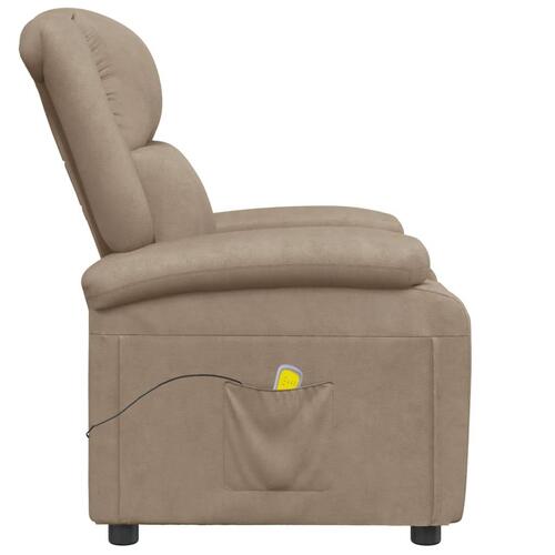 Massagestol kunstlæder cappuccinofarvet