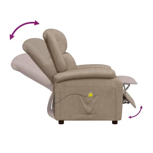 Massagestol kunstlæder cappuccinofarvet
