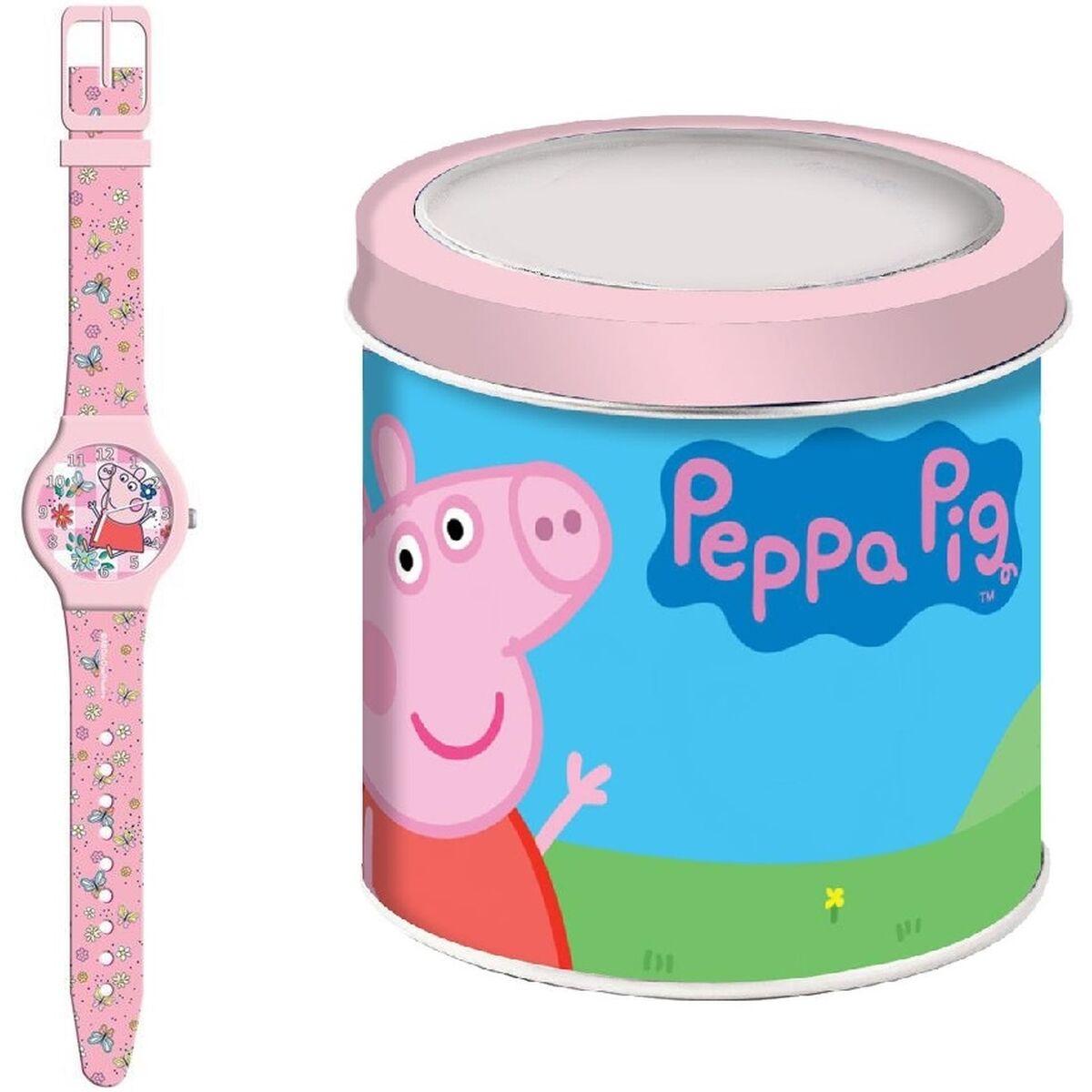 Ur til små børn Peppa Pig PEPPA PIG - TIN BOX Ø 33 mm