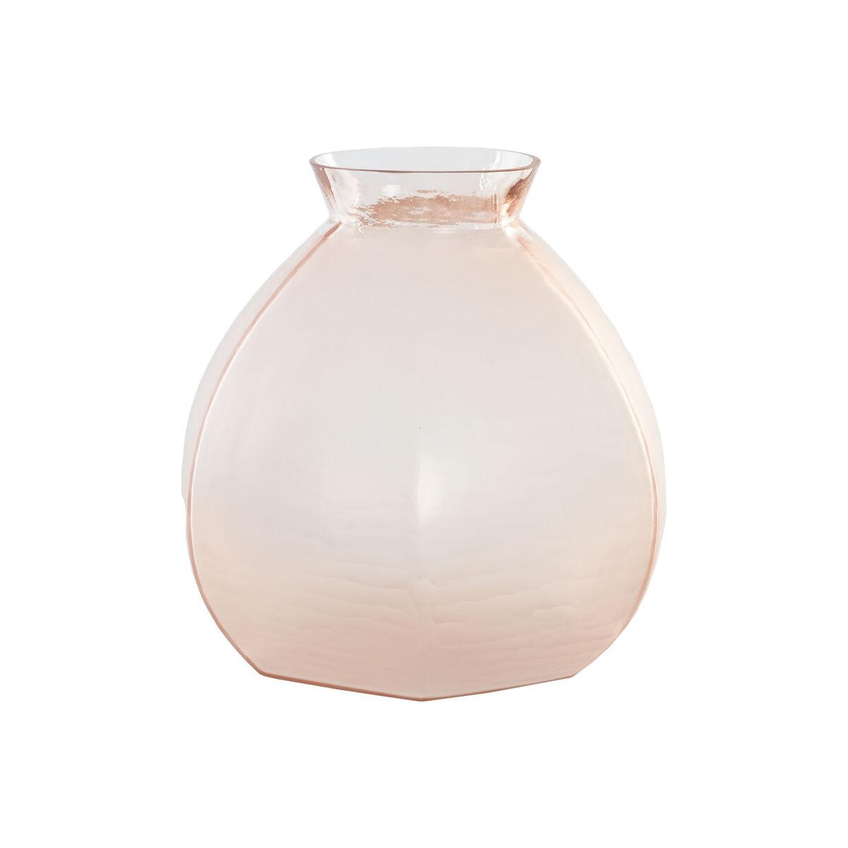 Vase i pink krystal - moderne, 28 × 28 × 27 cm
