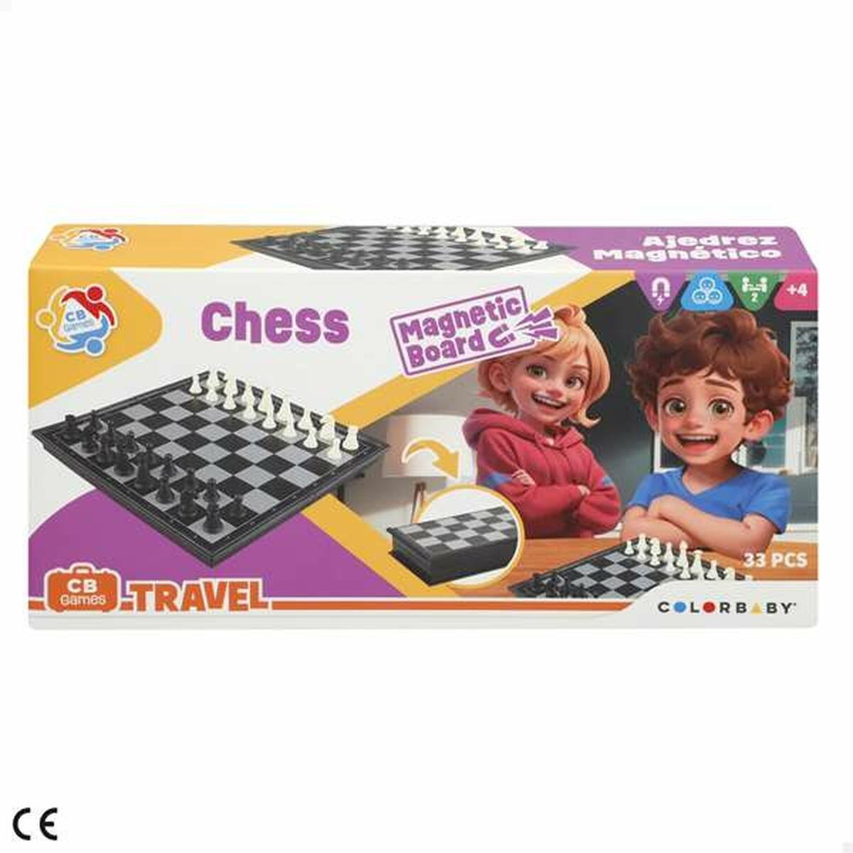 Skak 19 x 19 cm - magnetisk rejse-skak