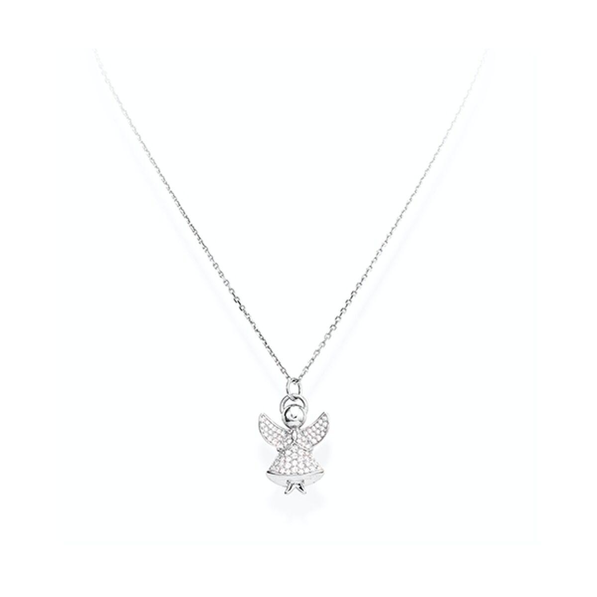 Amen Halskæde til kvinder A3BB - englevedhæng i sølvlook
