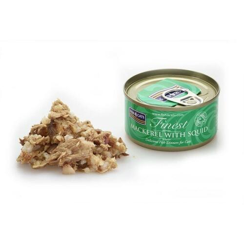 Kattemad FISH4DOGS FISH4CATS Mackerel with squid Fisk 70 g