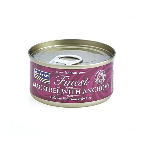 Kattemad FISH4DOGS Mackerel with anchovy Fisk 70 g