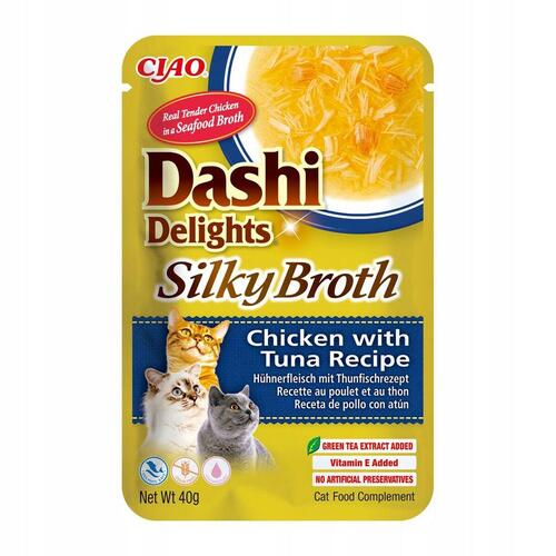 Snack for Cats Inaba Dashi Delights Silky Broth Chicken with Tuna Kylling 40 g