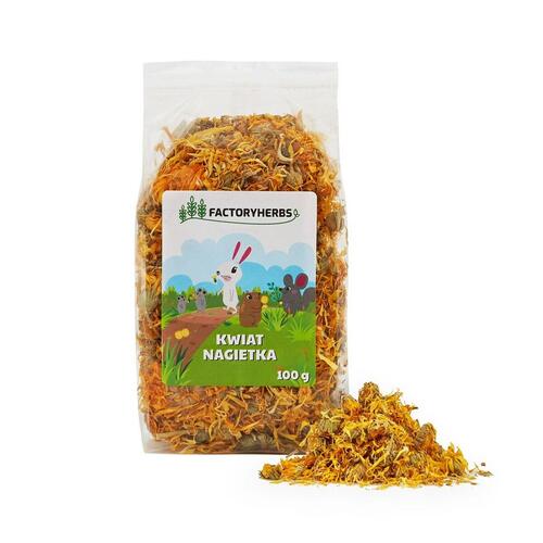 Kaninfoder Factoryherbs Marigold flowers Chinchilla Marsvin Hamster Rotte Mus Gnavere Fugle 100 g