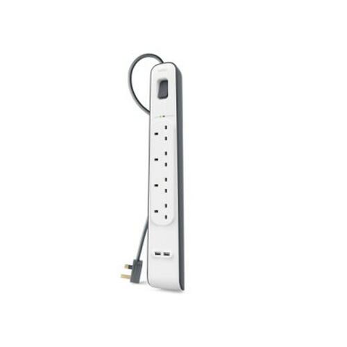 4-stiks bundkort med tænd/sluk-knap Belkin BSV401VF2M USB x 2 (2 m)