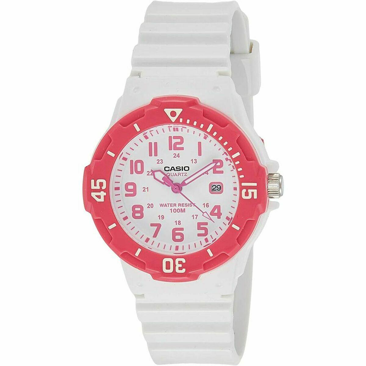 Casio dameur LADY DIVER - hvid armbåndsur Ø 34 mm