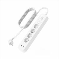 4-stiks bundkort med tænd/sluk-knap Belkin SRB001VF2M Hvid (2 m)