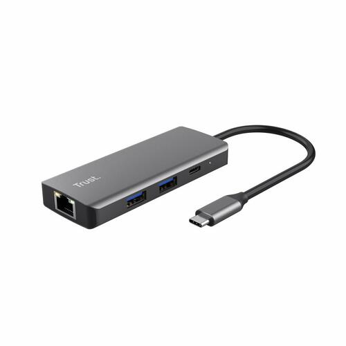 USB Hub Trust 24968 Sølvfarvet 20 cm