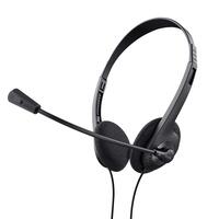 Hovedtelefoner med mikrofon Trust 21665 Sort