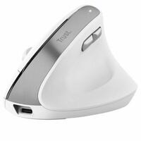 Ergonomisk optisk mus Trust 25398 Hvid 2400 dpi