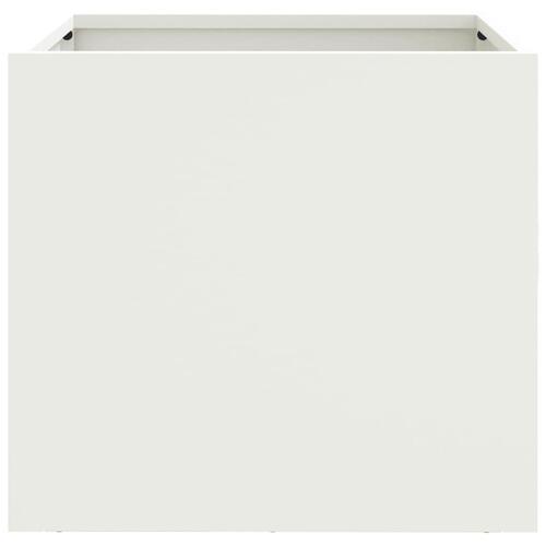 Plantekasser 2 stk. 32x30x29 cm koldvalset stål hvid (OUTLET A)