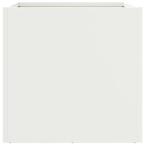 Plantekasser 2 stk. 32x30x29 cm koldvalset stål hvid (OUTLET A)