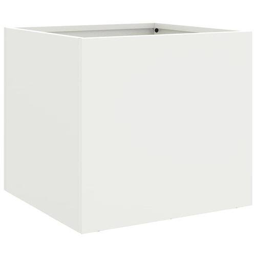 Plantekasser 2 stk. 32x30x29 cm koldvalset stål hvid (OUTLET A)