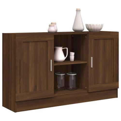 Skænk 120x30,5x70 cm konstrueret træ brun egetræsfarve (OUTLET B)