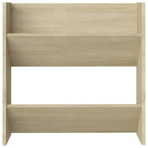 Væghængt skoskab 60x18x60 cm konstrueret træ sonoma-eg
