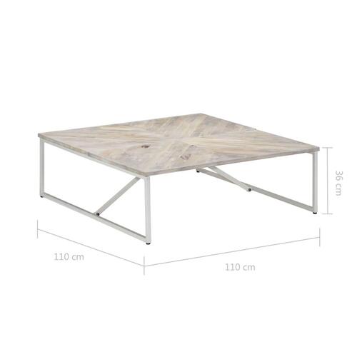 Sofabord 110 x 110 x 36 cm massivt mangotræ