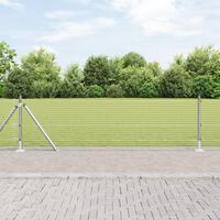 Welded Wire Fence med 13 flangede stolper 0.4x25 m galvaniseret stål
