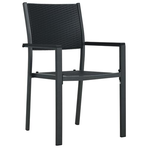 5 Personers Have Spisesæt Sort Poly Rattan