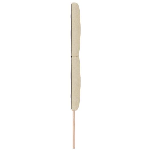 Sengegavl med diamantblokke design cremefarvet 180 cm stof