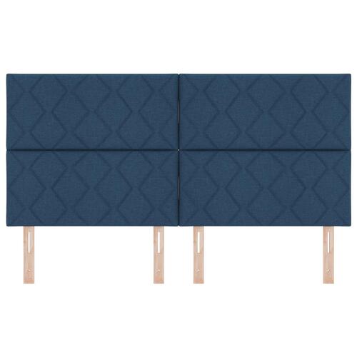 Sengegavl Diamantblokke Design Blå 180 cm Stof