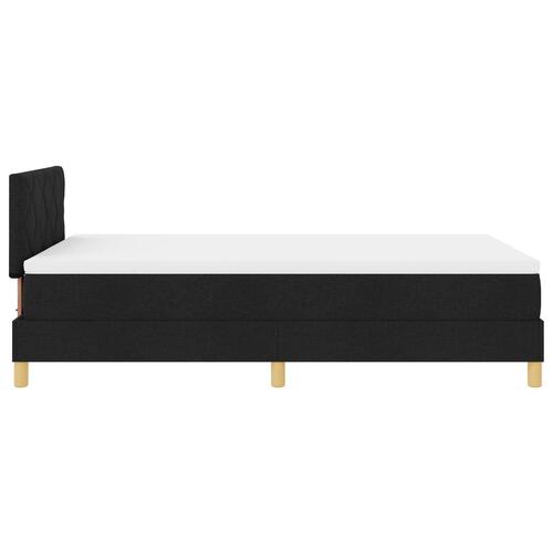 Boxspring Seng med Madras Sort 120x190 cm Stof