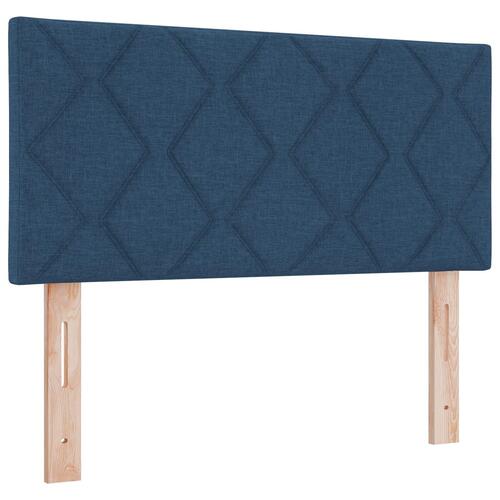 Box Spring Seng med Madras Blå 120x200 cm Stof