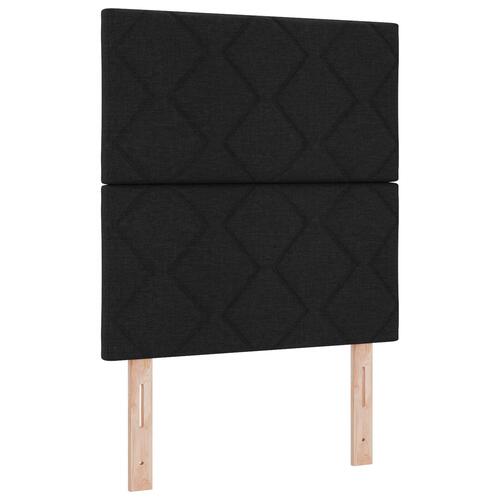 Boxmadras med madras sort 80x200 cm stof