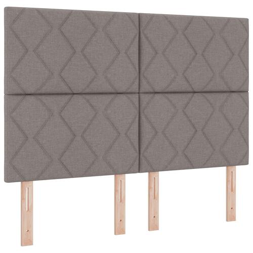 Box Spring Seng med Madras Taupe 140x200 cm Stof