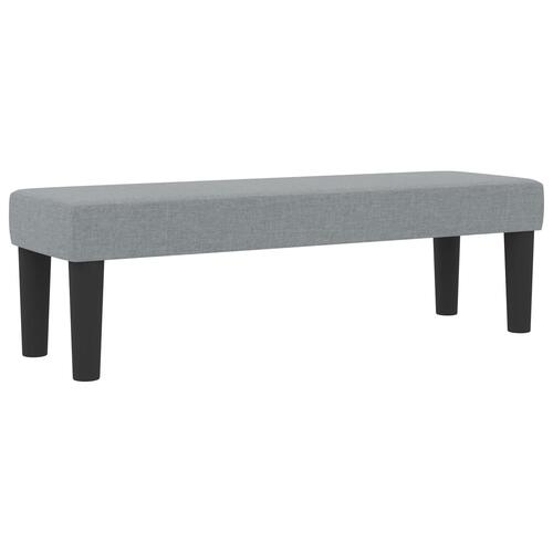 Boxspring seng med madras og bænk lys grå 120x190 cm stof