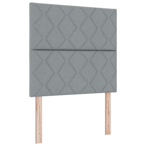 Boxspring seng med madras og bænk lys grå 120x190 cm stof