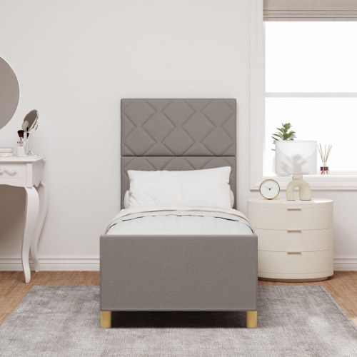 Sengestel Taupe 80x200 cm Stof