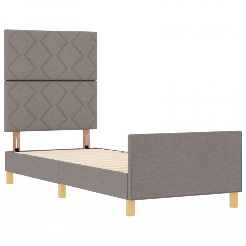 Sengestel Taupe 80x200 cm Stof