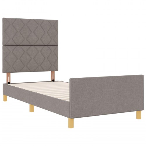 Sengestel Taupe 100x200 cm Stof