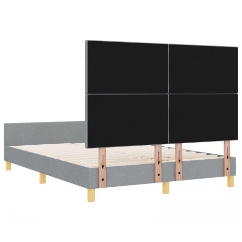 Sengestel Lysegrå 140x200 cm Stof